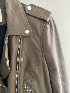 JACKETS & COATS◾️ Walter Baker Olive Taupe Leather Moto Jacket